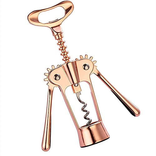 XIXIDIAN Weinflaschenöffner Rose Gold Bier Flaschenöffner, Edelstahl geflügelte Korkenzieher Rosa Wein Zubehör