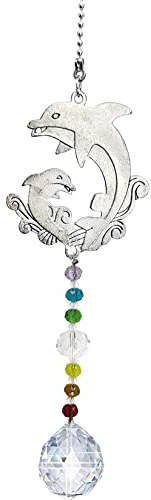 Persofine Window Hanging Suncatcher with Crystal, Dolphin Crystal Sun Catcher Hanging Rainbow Maker Ornament for Garden corridors and Home Decoration (Dolphin)