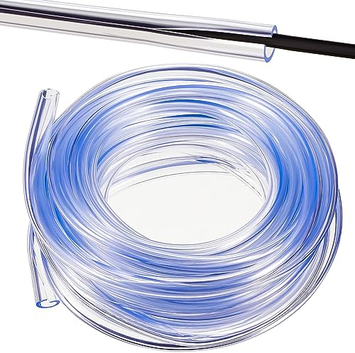 Pangda 30 ft Dog and Cat Cord Protector Flexible Cable Sleeve 2 mm Thick 1/2 Inch Diameter Wire Cable Sleeve Tubing for Pets PVC Electric Wire Cover Cord Protector for USB Charger Audio(Clear)