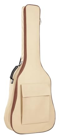 IOFIT 40 41 Zoll Akustikgitarren-Gigbag, 12 mm Polsterung, weicher Gitarrenkoffer for akustische Klassische Gitarren, wasserdichte Tasche (Color : Light Yellow, Größe : 40/41 In)