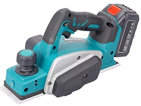 Raboteuse électrique sans Fil, Tondeuse électrique 15 000 TR/Min avec clé, Machine de découpe de Bois, Outil de Travail du Bois (Couleur : 1 Batterie 4,0 A, Taille : -EU)