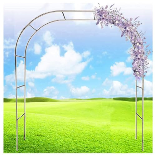 YYLDPFDC Rosenbogen Aus Metall Garten Torbogen Rankgitter Rosenhilfe Torbogen Pergola Spalier Edelstahl-Gartenbogen Wetterfest (Color : 19mm,Size : 120 * 230cm/47 * 90in)