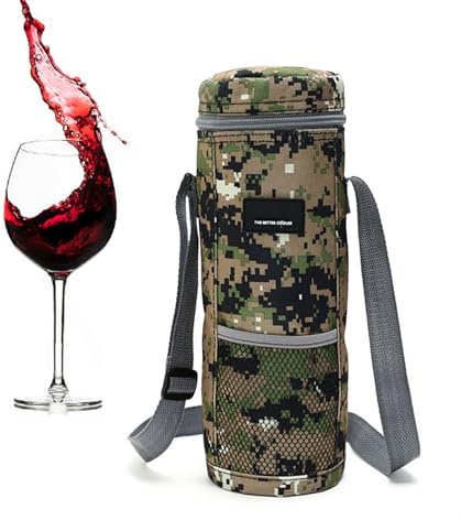 Vinkylväska, Flaskkylväska, Isolerad vinbärare med handtag vinpåse, Vikbar vinbärare, spritbärväska, förtjockad campingväska för fester, stranden, resor