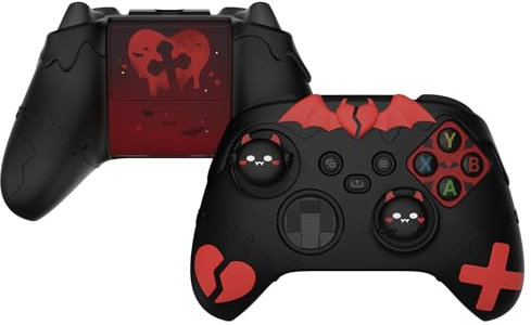 playvital Gothic Imp Series Cute Silicone Skin for Xbox Series X & S Controller, Anti-Slip Grip Silicone Cover, Protective Silicone Case for Xbox Core Controller with Thumb Grips, Black