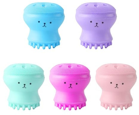 Petites Brosses Pour Le Visage En Forme De Poulpe, Brosses Pour Le Visage En Silicone, Nettoyants Manuels Pour Le Visage, Outils Créatifs De Nettoyage Du Visage, 5 Pièces