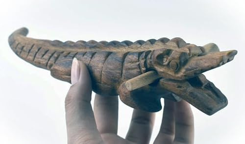 Guiro Musik Percussion Instrumente Holz Klangblock Tier Quaken Alligator oder Krokodil mit einem Schlägel (Alligatoren)