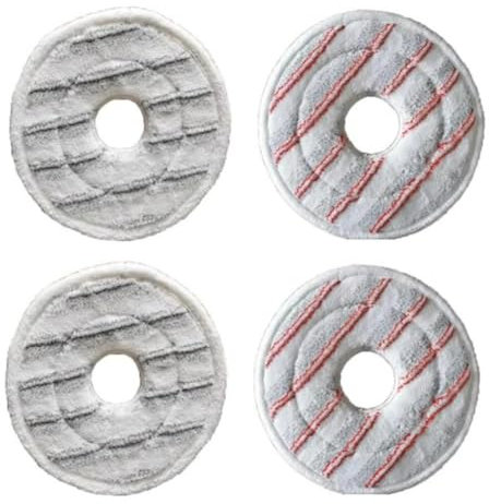DEMULAX 4 Stück Mopp-Tücher-Hülle, for Vileda, for Spin & Clean 161822, waschbare Mikrofaser-Mopp-Nachfüllung, trockene und nasse Pad-Bodenreinigung Saugroboter-Wischmatte