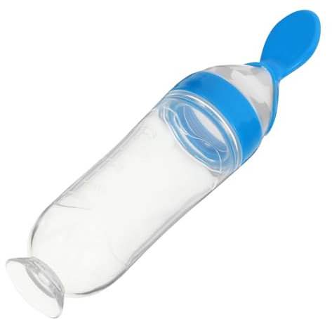 TOPBATHY Silikon Babylöffel mit Saugnapf Flaschen Fütterhilfe Bpa Frei Weicher Babybreilöffel für Kleinkinder