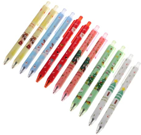 JEWEDECO 24stücke Teiliges Weihnachts-gelstift Cartoon-motiven Sanft Gleitende Schreibgelstifte Für Büro Als Geschenkidee Für Schule Haus Und Büroalltag Geeignet
