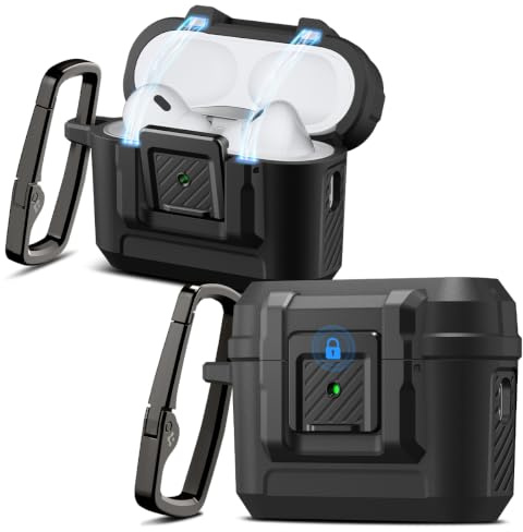 Spigen Lock Fit Hülle Case Kompatibel mit AirPods Pro 3. Generation (2025) - Matt Schwarz