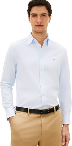 Tommy Hilfiger Flex Dobby SF Mw0Mw29970 - Camisa para Hombre, Color Azul, Talla L
