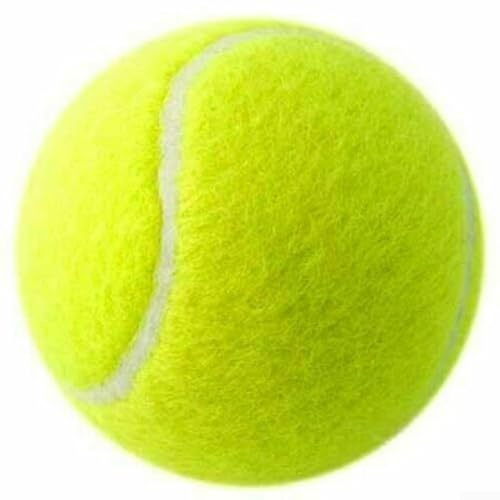 Gettimore Tennisball für Hunde, hohe Sprungkraft, 6,4 cm, fluoreszierend, Gelb, Gummikern mit Filzbezug, 1 Stück
