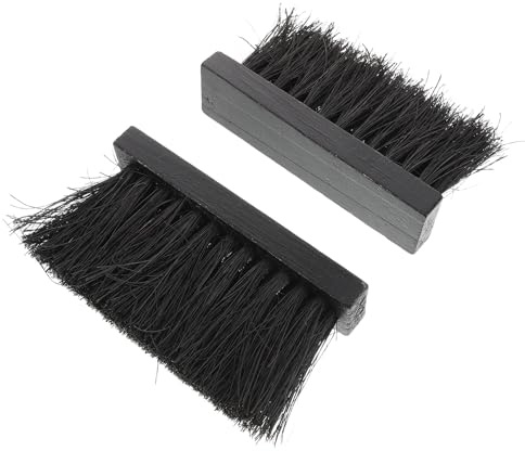 Toyvian Pelle et Balayette pour Cheminée 2pcs Tête de Rechange en Fibres de Palmier et Bois Nettoyage des Foyers Les Maisons et Hôtels