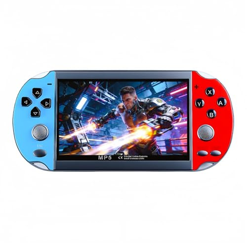 JXD Consola de videojuegos retro multicolor de 4,3 pulgadas Sreen 8 GB 3000 juegos, consola de juegos de arcade, mini dispositivo de juego portátil, simulador múltiple, MP3, MP4, libro electrónico
