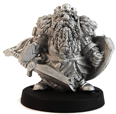 Stonehaven Dwarf Fallen King Miniature - 26mm Lead-Free Pewter Figure, 28mm Scale, Unpainted, Made in USA