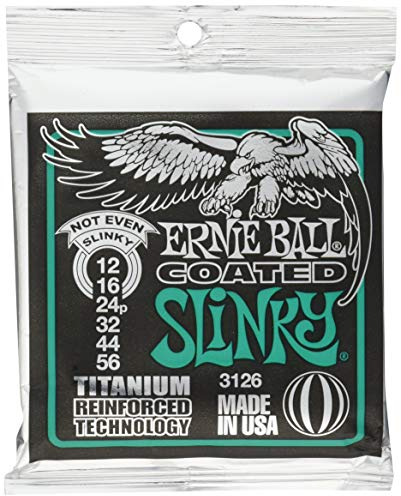 Ernie Ball, Not Even Slinky Coated Titanium RPS, Corde per chitarra elettrica, diametro 12-56