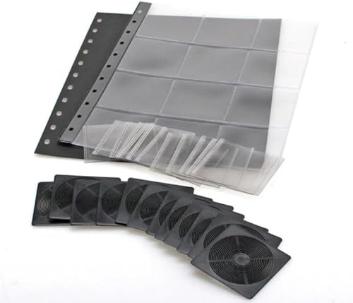 SAFE 770 Coin - N - Ergänzungsblatt/Münzhülle + 12 Schwarze Münzrähmchen 760 Coin - N - Combi Münzalbum für Münzenrähmchen mit 11 Ring Mechanik
