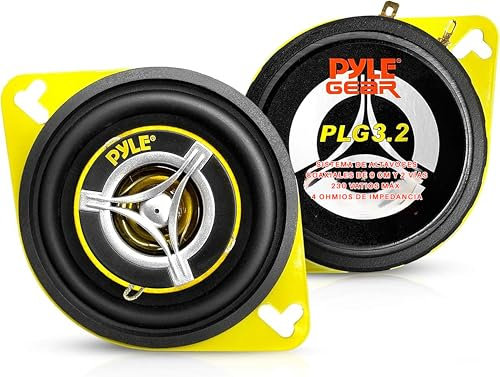 Pyle Sistema di Altoparlanti Per Auto, Casse Auto da 8,9 Centimetri 120 Watt 4 Ohm con Tweeter E Struttura Magnetica da 0,57 Chilogrammi