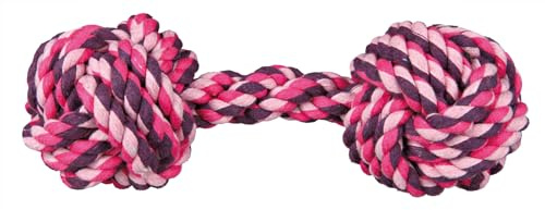 Trixie Denta Fun Rope Hantel für Hunde, 20 cm