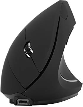 ASHATA Ergonomische Optische Maus, 2.4G Wireless Maus Vertikale Funkmaus Vertical Mouse,Tragbar Kabellose optische Maus Vertikale Ausführung 800/1200/1600 DPI,für PC/Laptop Notebook