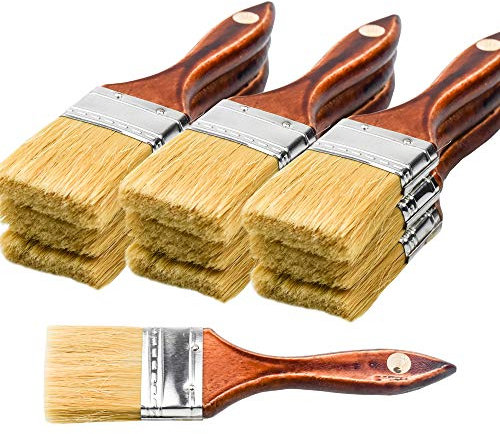 Paint and Chip Stain Brushes Disposable Brushes Painting Brushes Decorating Bristle Paint Brushes with Wooden Handle for Wall,House,Sash,Trim Paint Brush… (2inch)