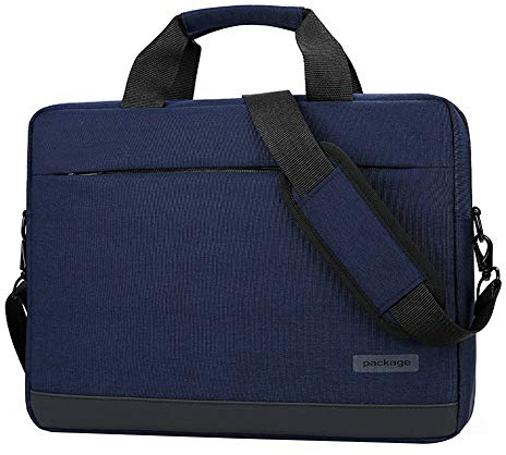 GUOCU Bolso Bandolera para Ordenador Portátil, Laptop Sleeve Resistente a los Derrames para Portátil,Notebook, Ultrabook,MacBook Pro Retina 2016-2018，Azul,14(38X28X7cm)