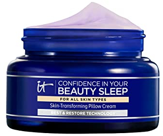 IT Cosmetics, Crema de Noche Hidratante Antiedad, Mejora la Renovación Celular, Combate Líneas de Expresión, Arrugas y Líneas Finas, Tecnología Rest & Restore, Confidence In Your Beauty Sleep, 60 ml