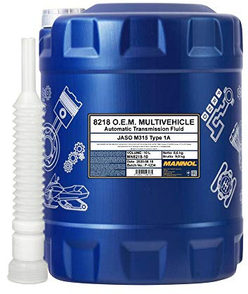 10l, MANNOL O.E.M 8218 Multivehicle JWS ATF Getriebeöl + Ausgießer (4,45€/L)