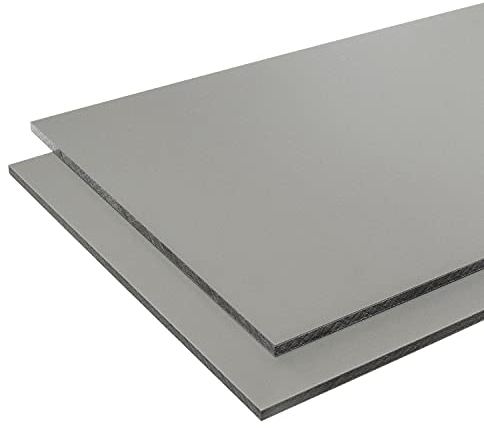 HPL Platte wetterfest | Fassadenplatte, Balkonplatte, Schichtstoffplatten | in 6mm, 8mm | VERSCHIEDENE FORMATE | TOP QUALITÄT MADE IN GERMANY (100 x 90cm (6mm Stärke), Staubgrau RAL7037)