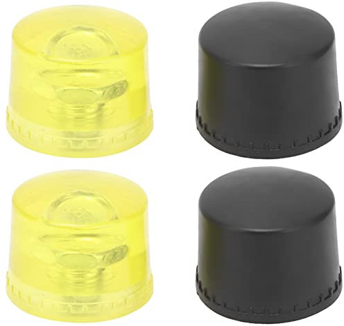 2 Set Rubber Striking Head Hammer Replacement Tips Set Mallet Accessories Yellow Black(Φ40mm) Mallet Wooden Mallet Rubber Hammer