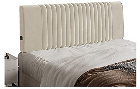 LIANGJUN Kopfteil Kissen for Betten Bettrückwand Rückenkissen, Kollisionsvermeidung Rückenlehne Taillenpolster, Benutzt für Bett Sofa Wand, Benutzerdefiniertes (Farbe : Beige, Größe : 180x60x10cm)