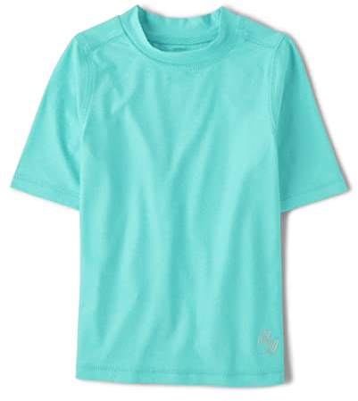 The Children's Place,Short Sleeve Rash Guard and Bottoms,boys,Light Sea,Small