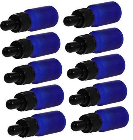 ULTECHNOVO 10stücke Glastropfflaschen Tragbar Leere Fläschchen Für Ätherische Öle Nachfüllbare Tropfflaschen Glasflaschen Für Lotionen Reiseflaschen Parfümflakons Luftdicht Guter Verschluss