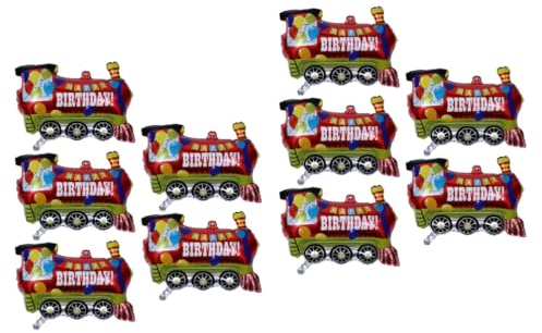 SAFIGLE 2 Sets Aluminiumfolie Fahrzeugballons Cartoon Geburtstagsdekorationen Partyballons Aluminiumfolie Ballons Schulklassenzimmerdekor 5 Stück * 2