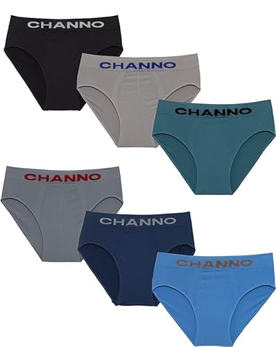 Channo Slip Uomo Senza Cuciture in Nylon, Morbidi Ed Elastici, Comfort Duraturo (Paquet de 6, Assortiment Taille XXL)