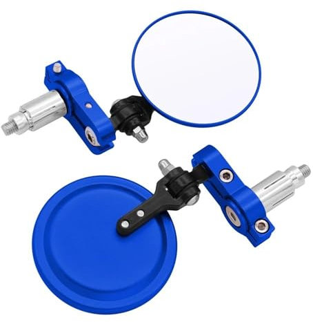 Motorradspiegel, Lenkerspiegel Universal Motorrad Griff Spiegel Aluminium Bar End Rückspiegel Zubehör Für Kawasaki Für VERSYS 1000 Motorradspiegel (Color : Blue)