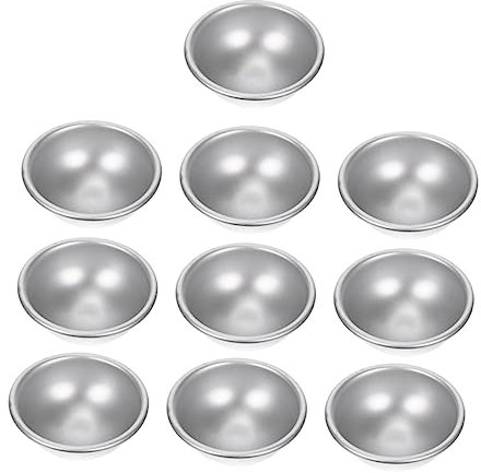Hohopeti 10 Stk Schimmel badekugel selber machen bathbomb Herstellung von Duschseifenformen handgemachte Badesalzkugelformen Handwerksform Aluminiumlegierung Silver
