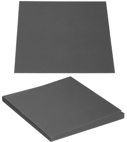 PATIKIL 30 x 30 x 0 cm spånskivor, 10 st 40 PT tjocka bokbräde pärmskivor robust bokbindningsmaterial för bokbindningsskydd, svart
