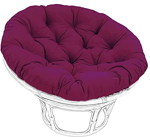 Outdoor Wasserdichtes Papasansessel Kissen Set Extra großes rundes Sitzkissen mit Sesselkissen schwarz und blau 100x100cm und 50x50cm ideal für Schaukelstühle und Outdoor