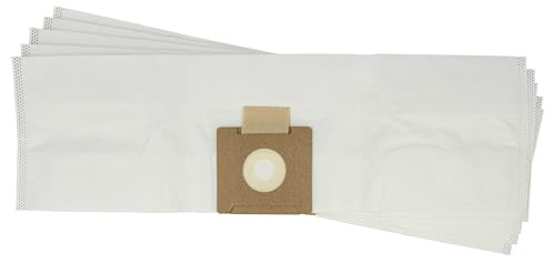 vhbw 5x Sacs compatible avec Tennant V-CAN-12 | V-CAN-16 aspirateur - microfibre non tissée, 59cm x 17,5cm blanc