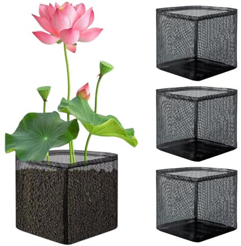 Nybhyjka Cestas para Plantas de Estanque - Maceta Flotante para Plantas,4 Bolsas de Malla Transpirable para Plantación en Agua, Interior y Balcón