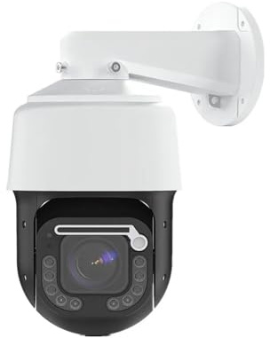 VEKELETE Caméra IP dôme PTZ 4K POE Haute Vitesse avec essuie-Glace, Zoom 990X, Suivi des véhicules par IA, caméra de vidéosurveillance 8MP(U/K,8mp 20fps NO Card)