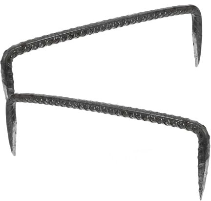 UKCOCO Lot de 2 Clous Acier Double Pointe 5x19,5 Mm pour Fixation Robuste en Jardinage et Bricolage, Clous pour Travail du Bois et Clôture, Goupilles Résistantes pour Usage Extérieur