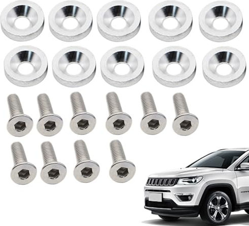 Viti per Targhe Auto - Fissaggi per,Kit Antifurto Per Veicoli Bulloni Con Guarnizione M6 Per Targhe Anteriori Posteriori Camion Moto