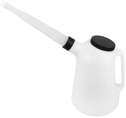 Warmhm Thickened Vehicle Oil Container with Extended Nozzle Mess Pouring Engine Oil Jug for All Car Models Plastic Multi Purpose and Transfer Pump