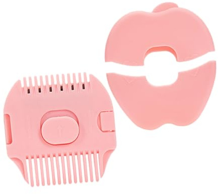 HONITANO Babyhaarschneidekamm mit Doppelseitigem Rasiermesser Tragbares Appleförmiges Design Einfache Bedienung zum Trimmen von Kinderhaar und Babyhaarpflege