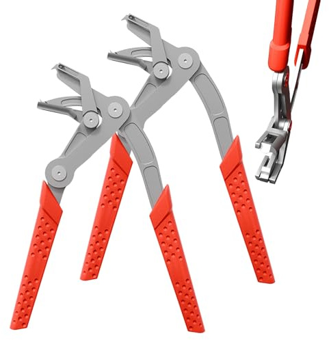 Car Clip Pliers & Trim Removal Tool, Efficient Multi-Functional Auto Snap Pliers, Spring-Loaded Fastener Rivet Remover for Auto Door Panels, Interior & Exterior Trim, Damage-Free Disassembly (2pcs)