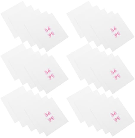 MUCKLILY 50 Segnaposto Rosa Fiocco per Matrimonio e Shower, Cartellini per Posti a Sedere Eleganti in Carta Robusta, Biglietti da Tavolo per Feste e Cerimonie, 4x3,5 Cm, Set da 50 Pezzi
