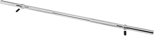 GORILLA SPORTS® Langhantelstange - Ø 30mm, 120/150/170 cm Länge, mit 2 Federverschlüssen, bis 200kg Belastbar, Chrom - Langhantel, Hantelstange, Hantel, Langhantel-Stange (120 cm)