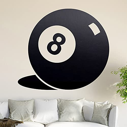 Pool 8 Ball wall tattoo in 6 sizes - wall stickers, 70_schwarz, 40 x 36 cm